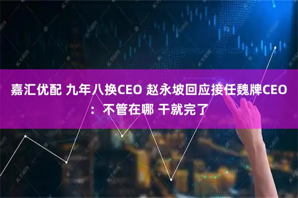 嘉汇优配 九年八换CEO 赵永坡回应接任魏牌CEO：不管在哪 干就完了